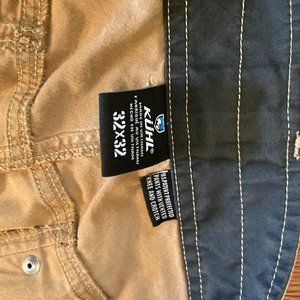 Kuhl Pants Mens 32x32 Dark Khaki Brown Chino Konfidant Air Vented Stretch Hiking